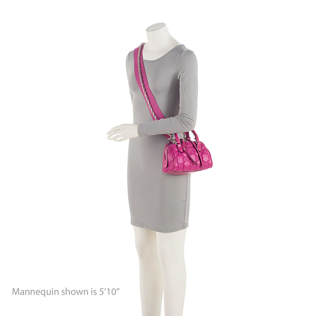 Gucci Jumbo GG Matelasse Nylon Mini Bowling Bag