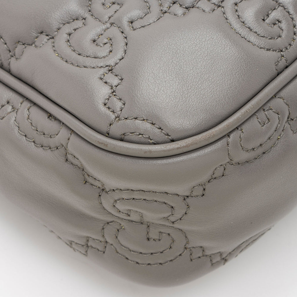 Gucci Jumbo GG Matelasse Leather Chain Small Crossbody