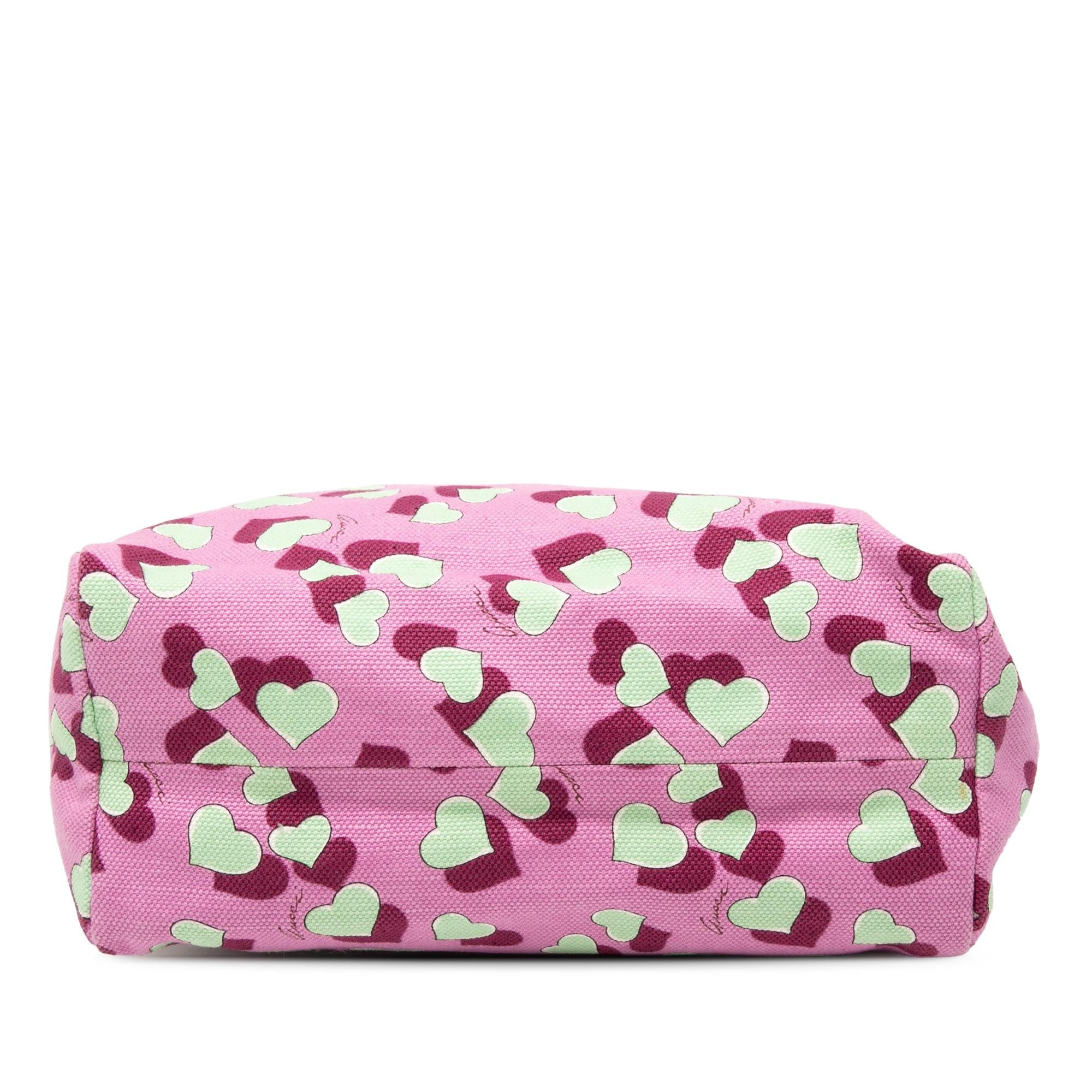 Gucci Kids Canvas Heartbeat Tote