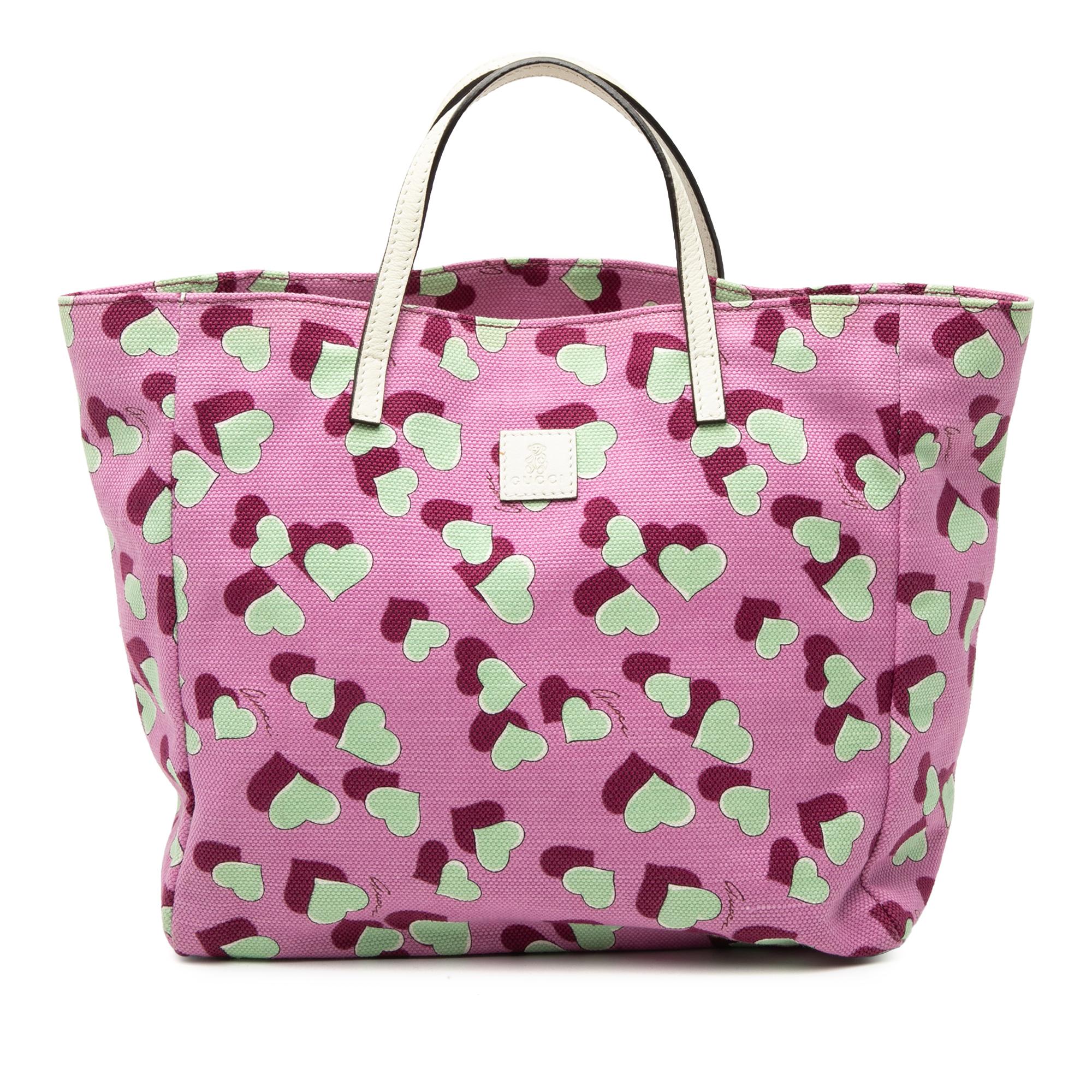 Gucci Kids Canvas Heartbeat Tote