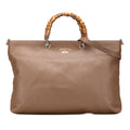 Gucci Large Calfskin Bamboo Shopper Satchel