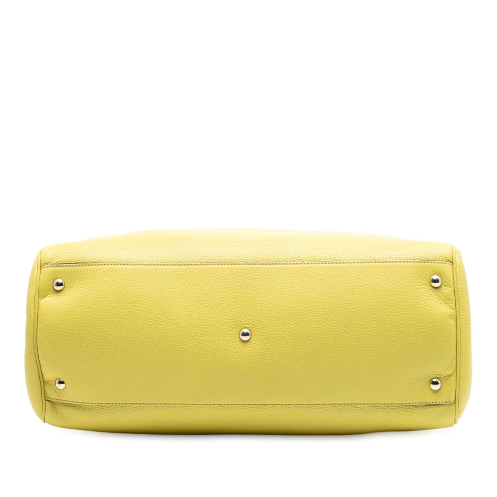 Gucci Large Calfskin Bamboo Shopper Satchel
