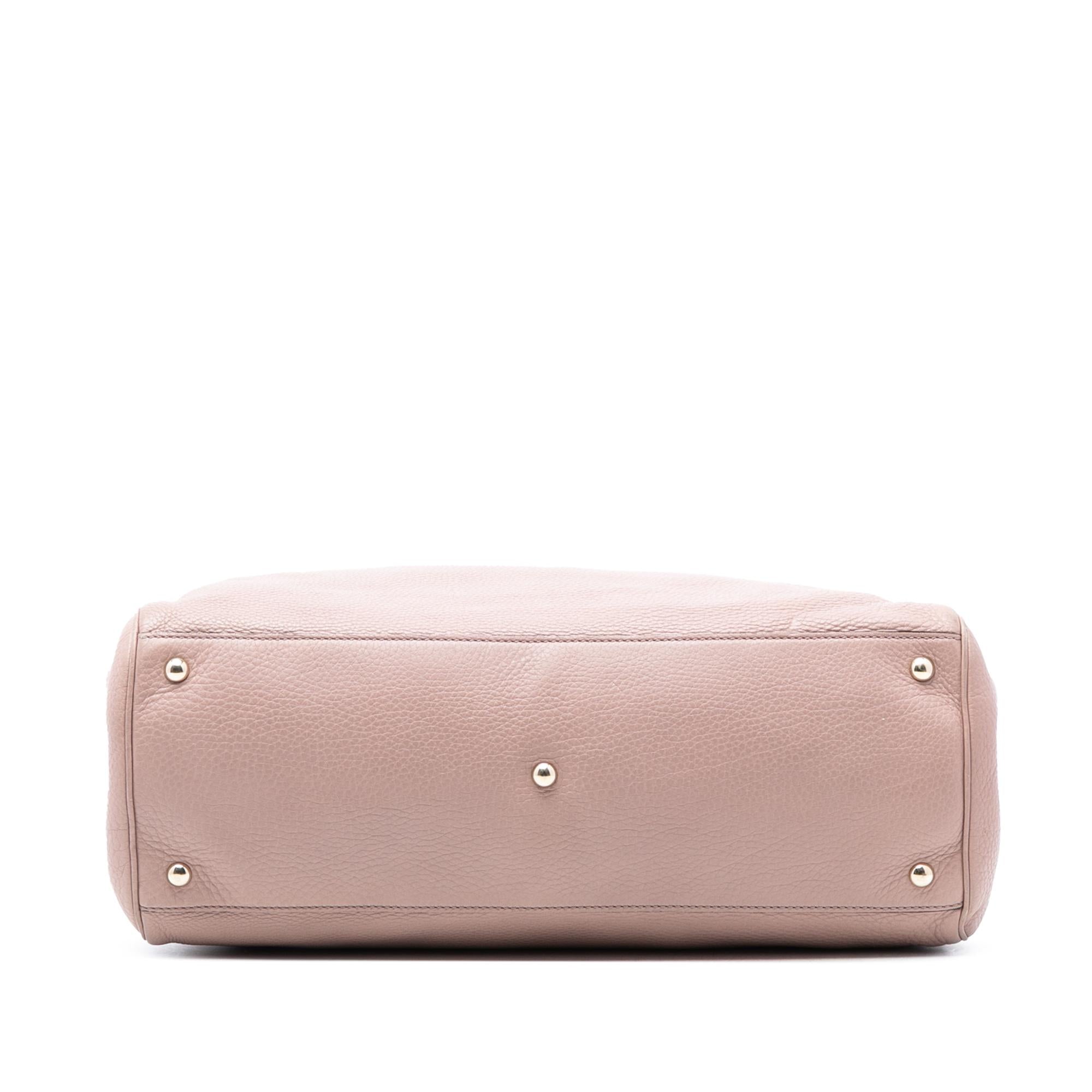 Gucci Large Calfskin Bamboo Shopper Satchel