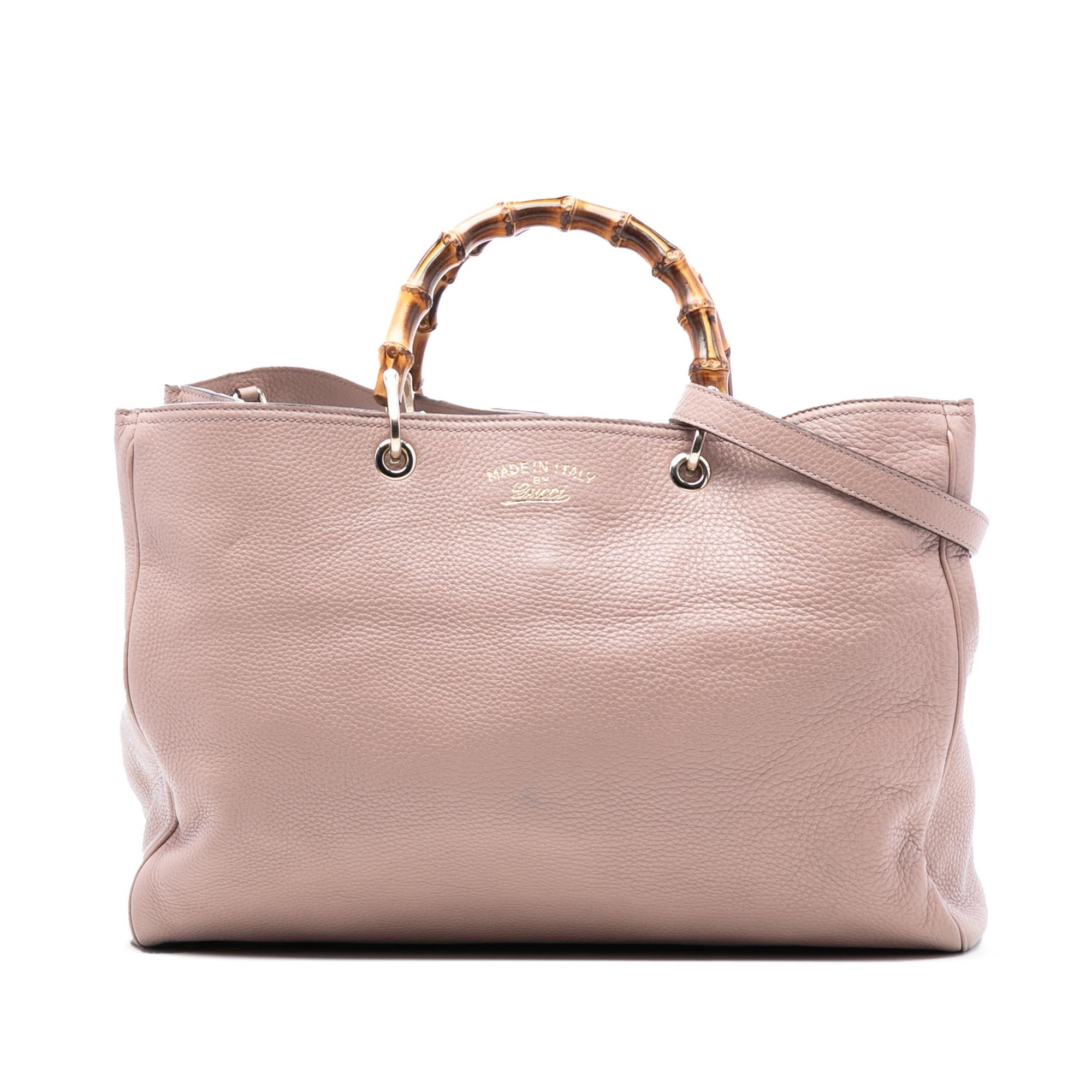 Gucci Large Calfskin Bamboo Shopper Satchel
