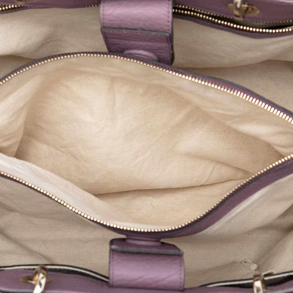 Gucci Large Calfskin Bamboo Shopper Satchel