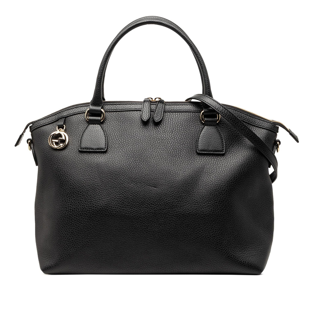 Gucci Large Dollar Calfskin GG Charm Dome Satchel