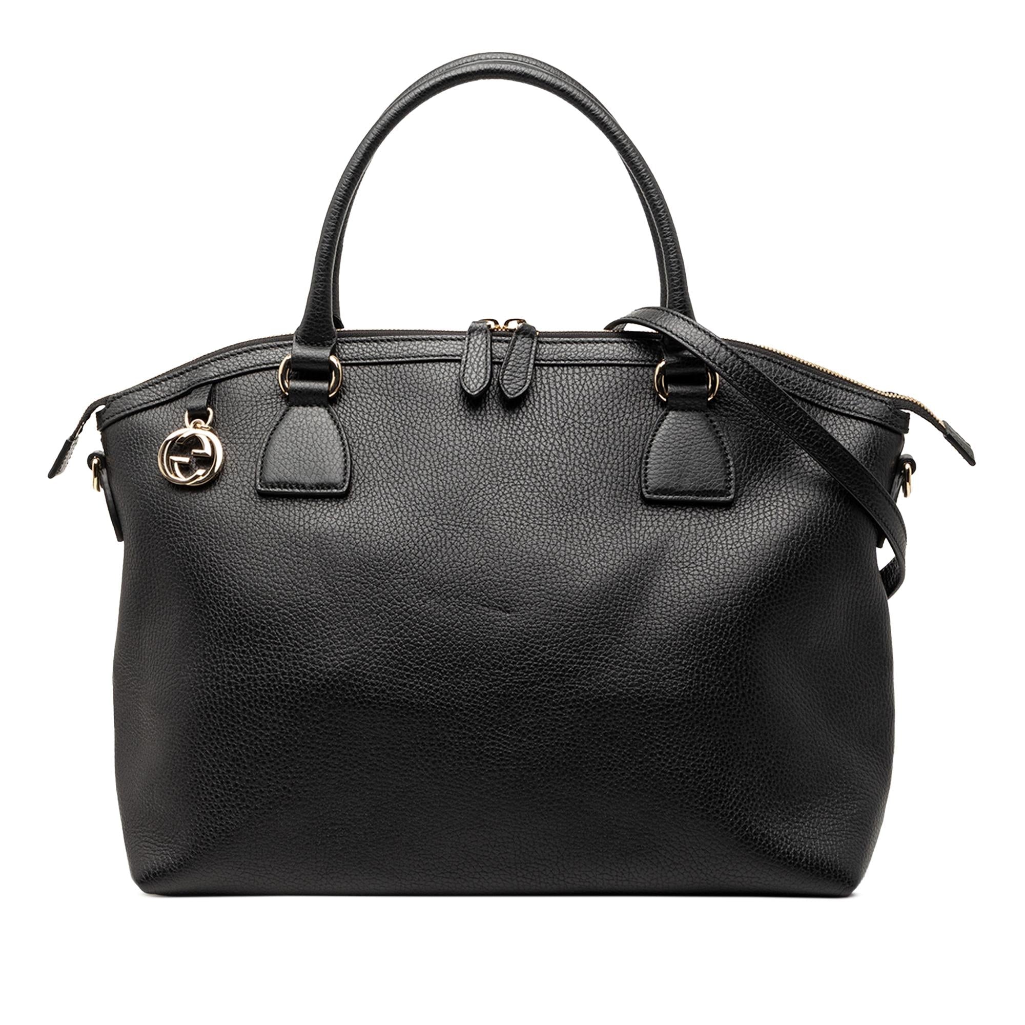 Gucci Large Dollar Calfskin GG Charm Dome Satchel