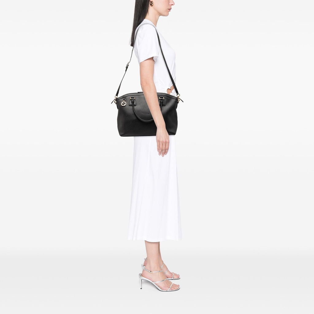 Gucci Large Dollar Calfskin GG Charm Dome Satchel