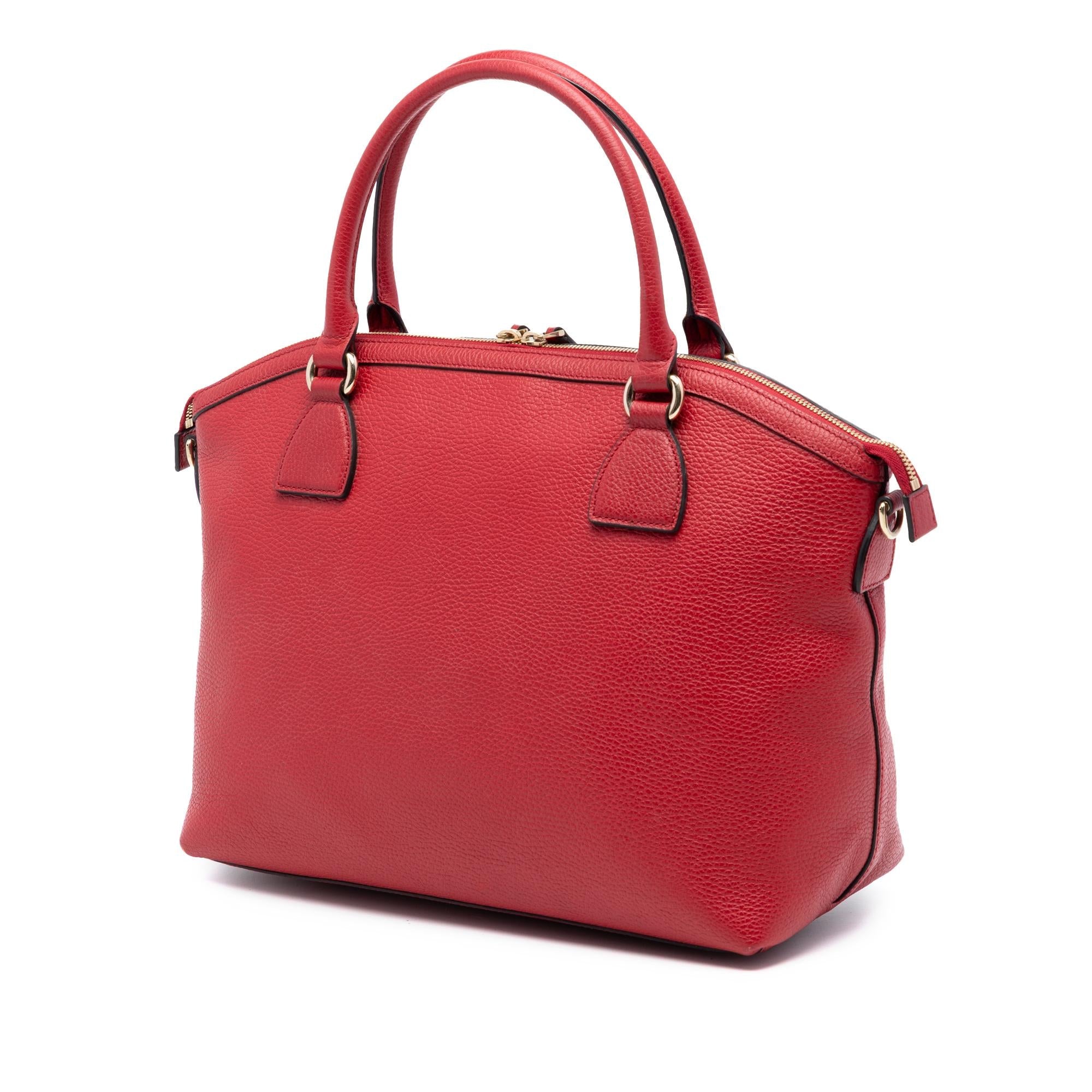 Gucci Large Dollar Calfskin GG Charm Dome Satchel