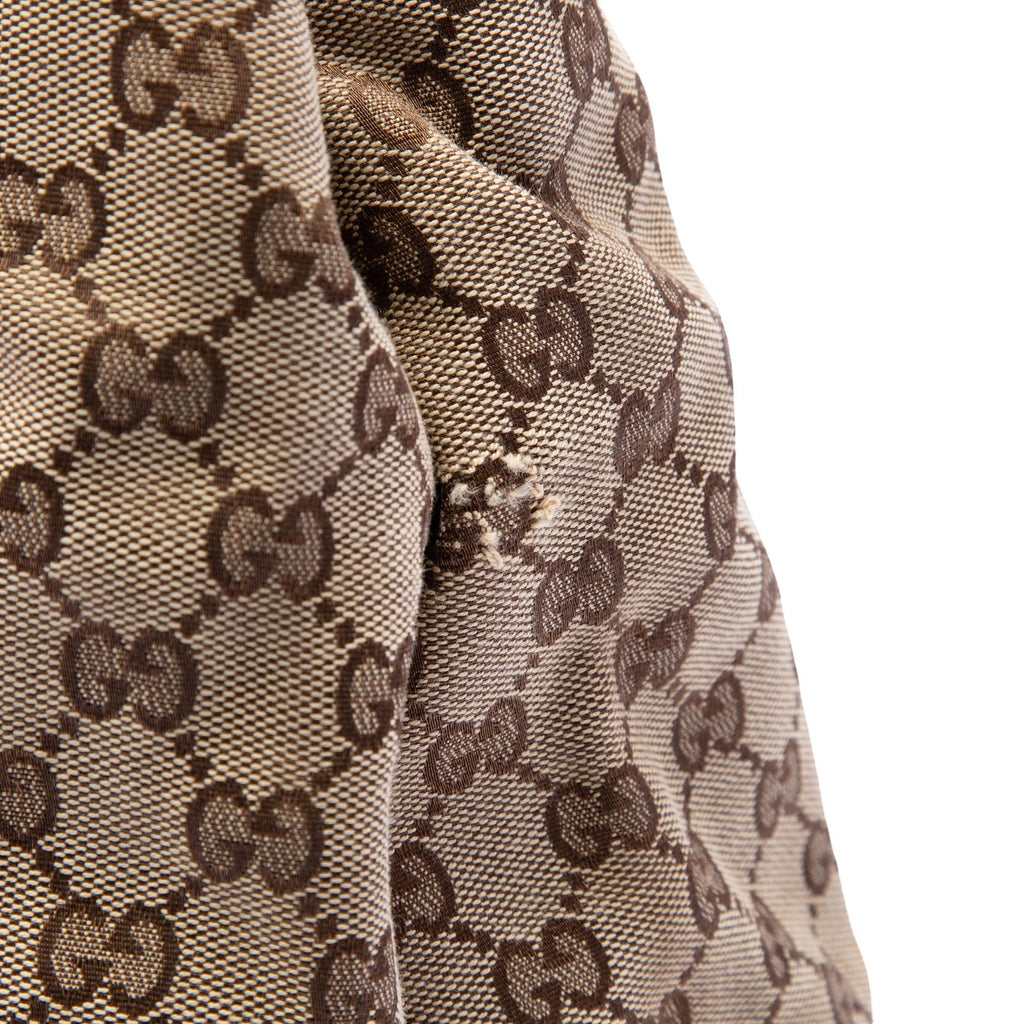 Gucci Large GG Canvas Bamboo Libeccio Tote