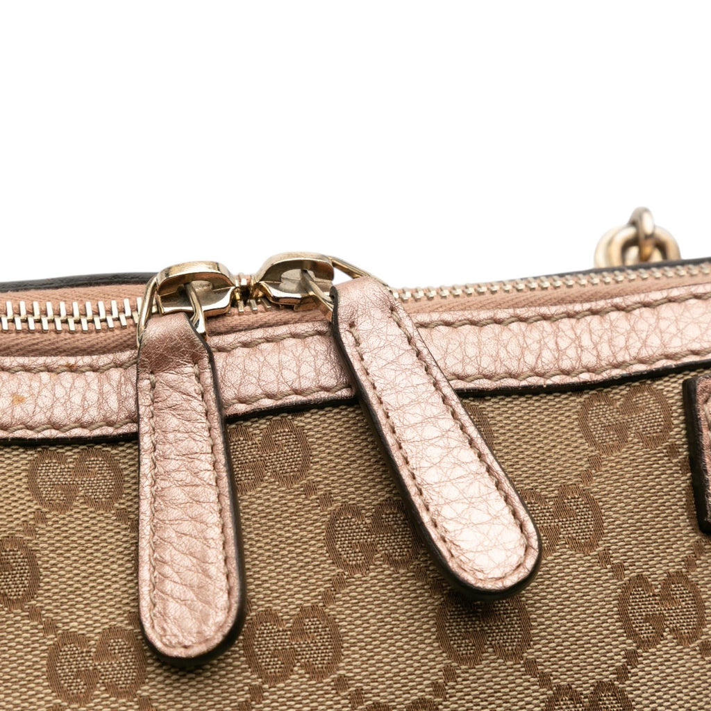 Gucci Large GG Canvas Bella Satchel