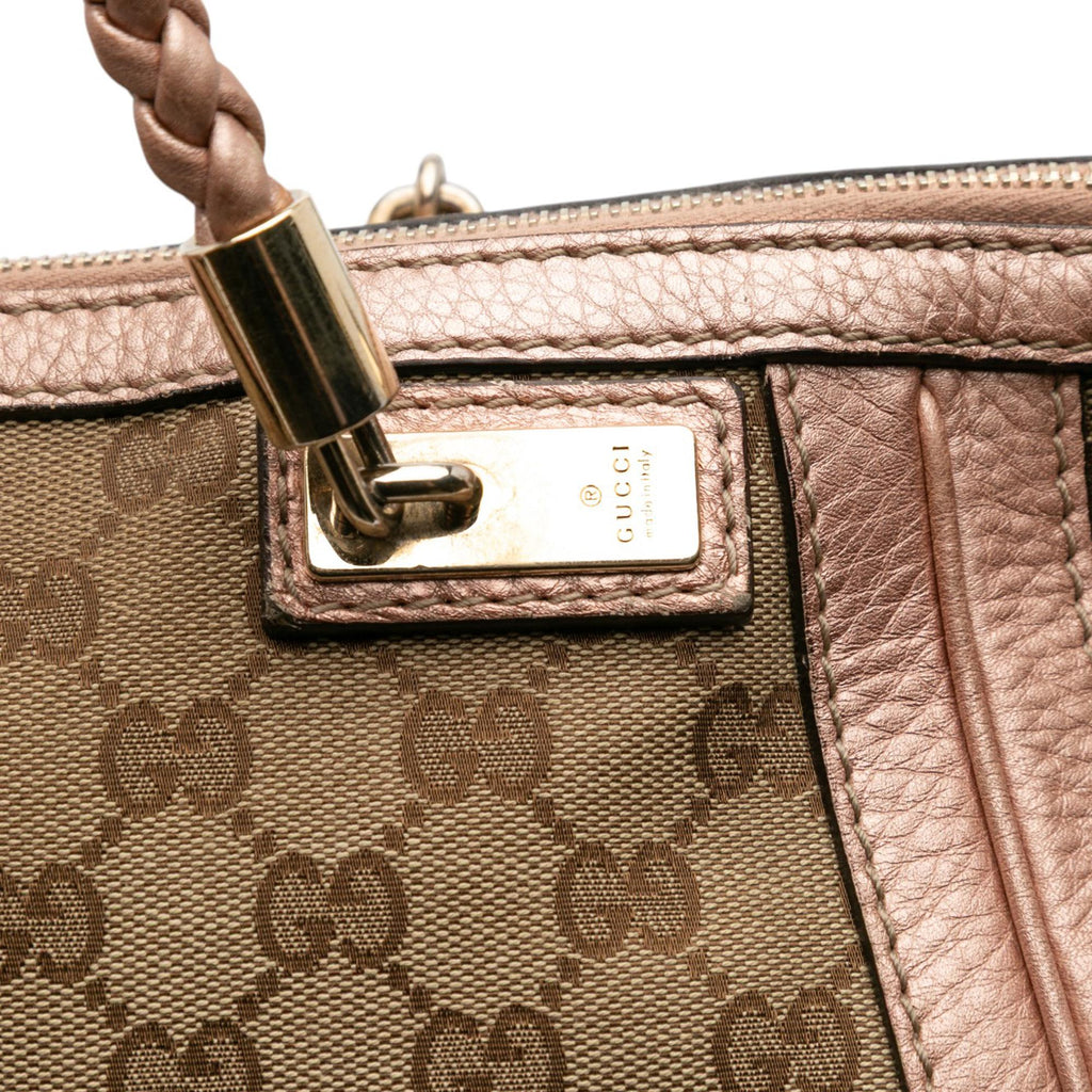 Gucci Large GG Canvas Bella Satchel