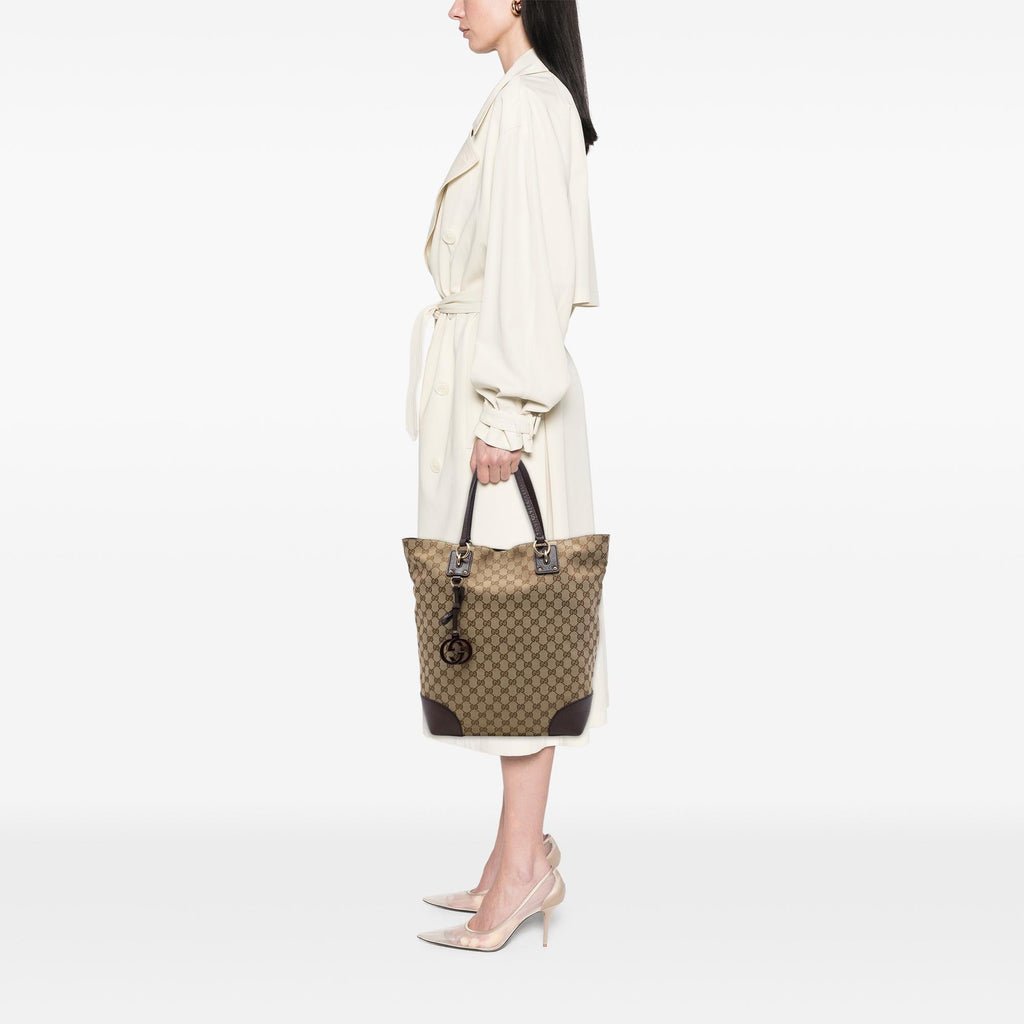 Gucci Large GG Canvas GG Charm Tote