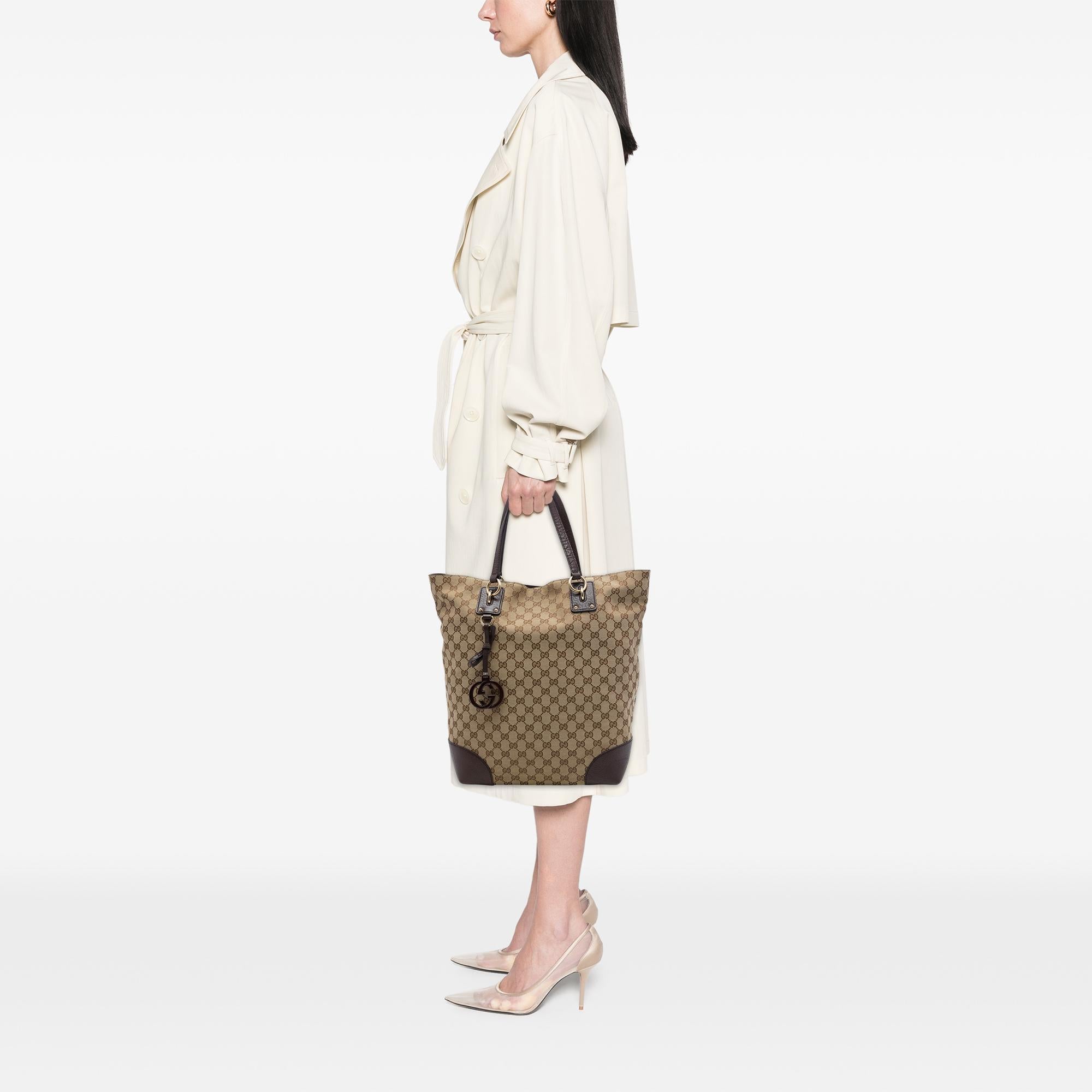 Gucci Large GG Canvas GG Charm Tote