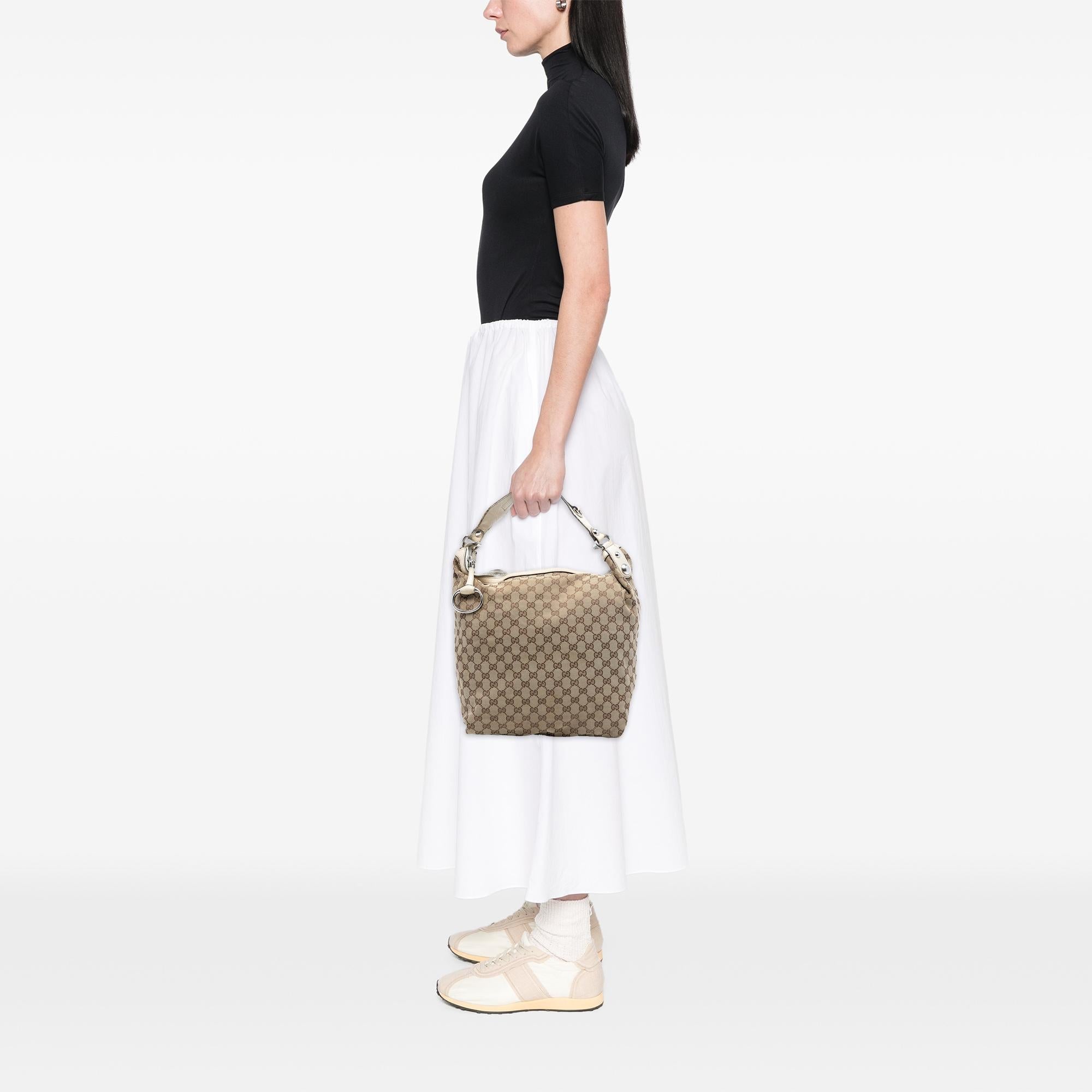 Gucci Large GG Canvas Icon Bit Hobo