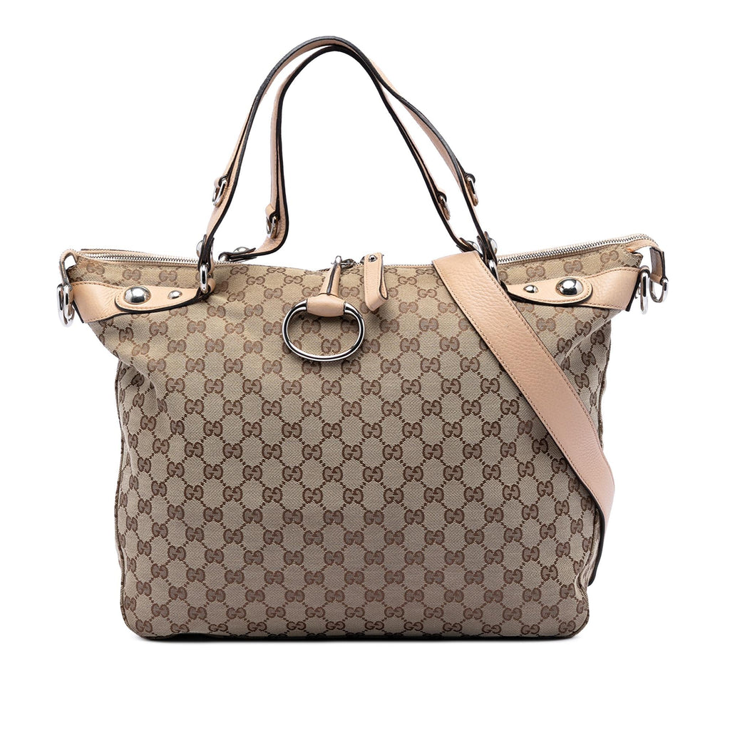 Gucci Large GG Canvas Icon Bit Satchel
