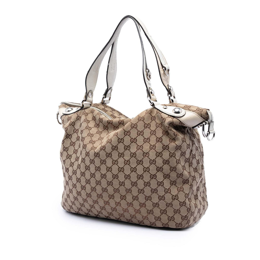 Gucci Large GG Canvas Icon Bit Satchel
