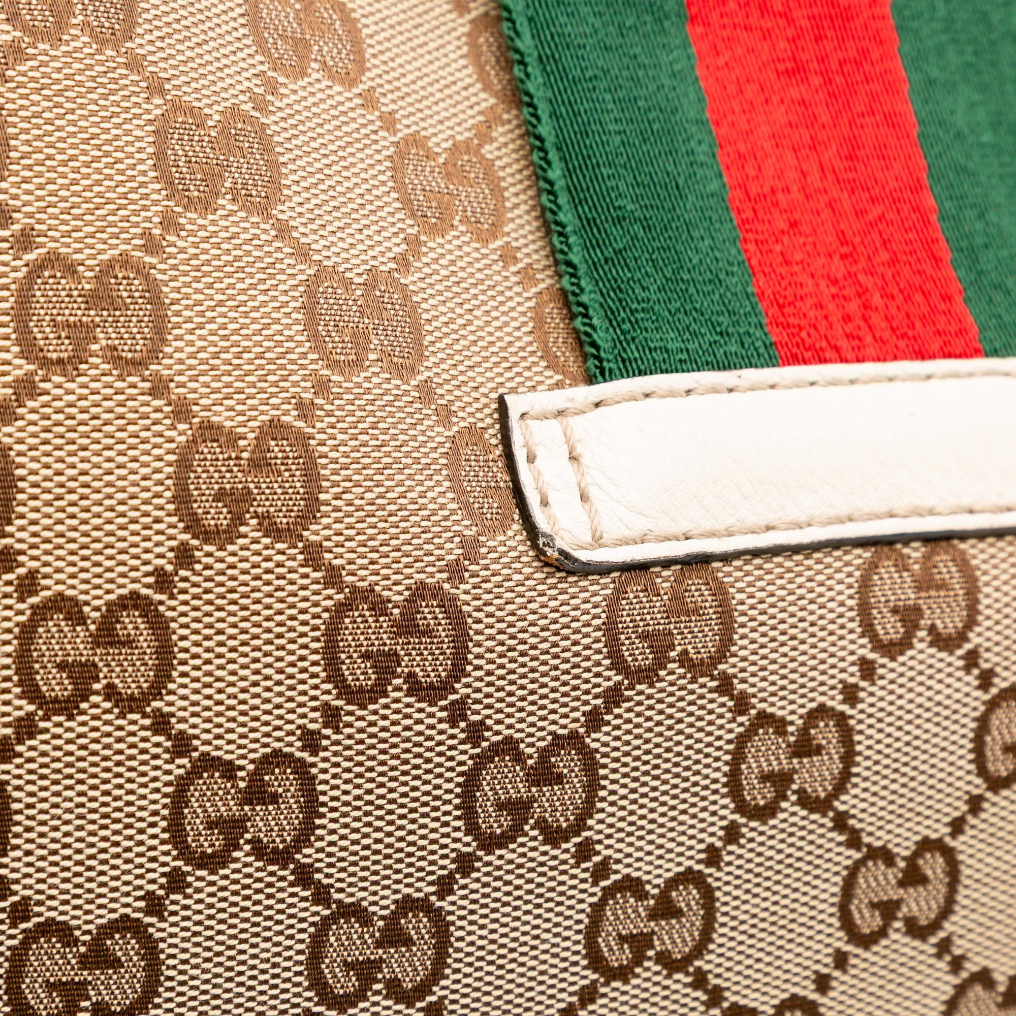 Gucci Large GG Canvas Web New Ladies Hobo
