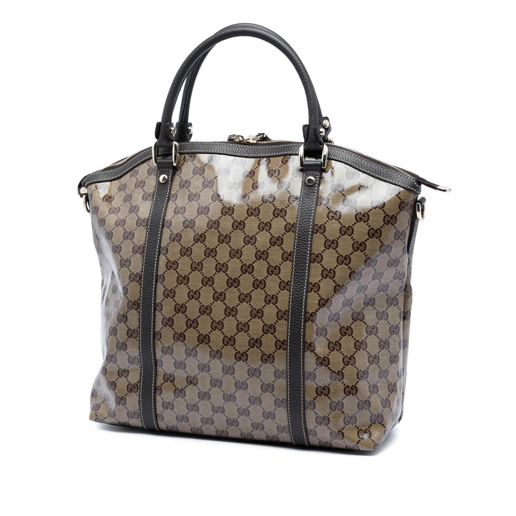 Gucci Large GG Crystal Charm Dome Satchel