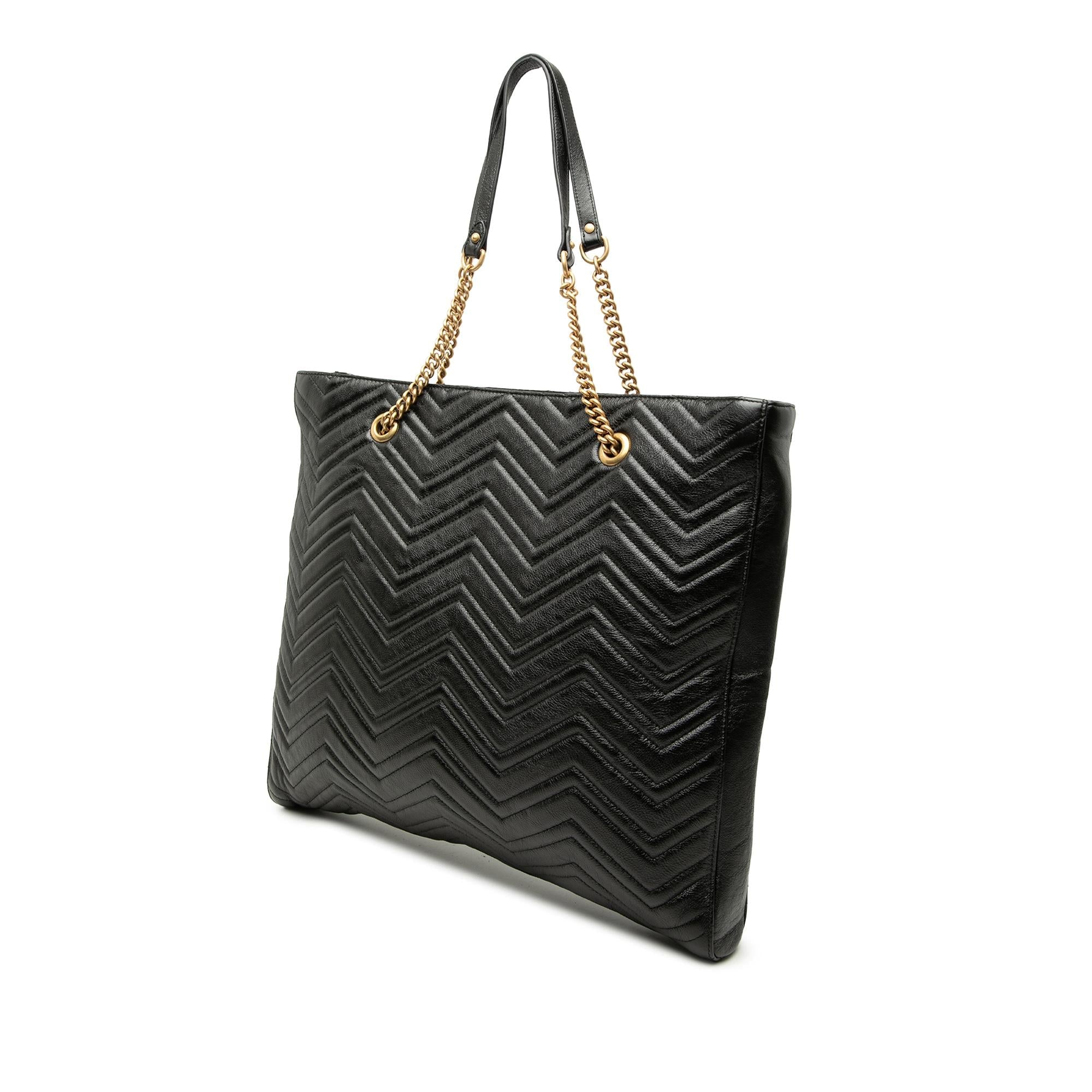 Gucci Large GG Marmont Matelasse Calfskin Slim Tote