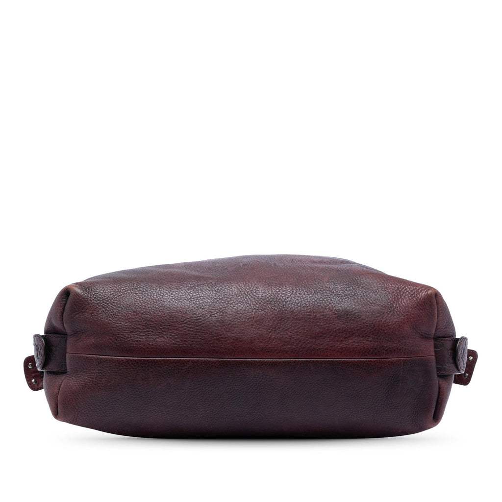 Gucci Large Leather Bamboo Bar Tote