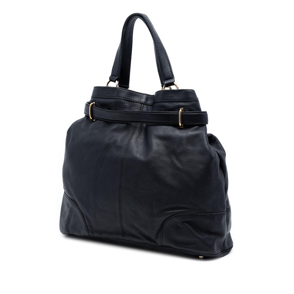 Gucci Large Leather Horsebit Sienna Tote