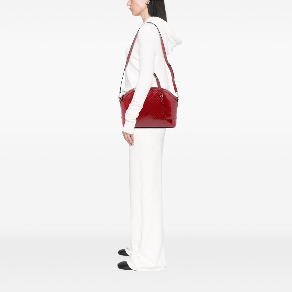 Gucci Large Microguccissima Patent Nice Dome Satchel