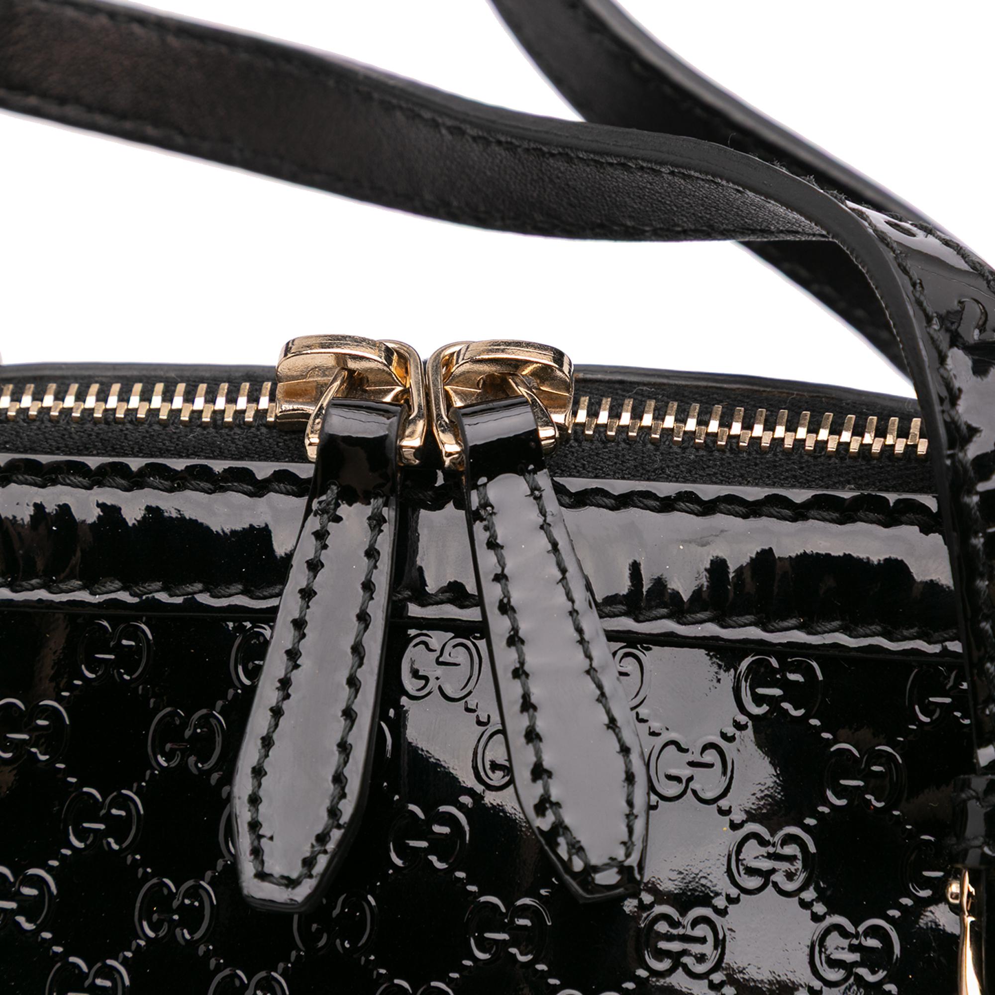 Gucci Large Microguccissima Patent Nice Dome Top Handle Bag