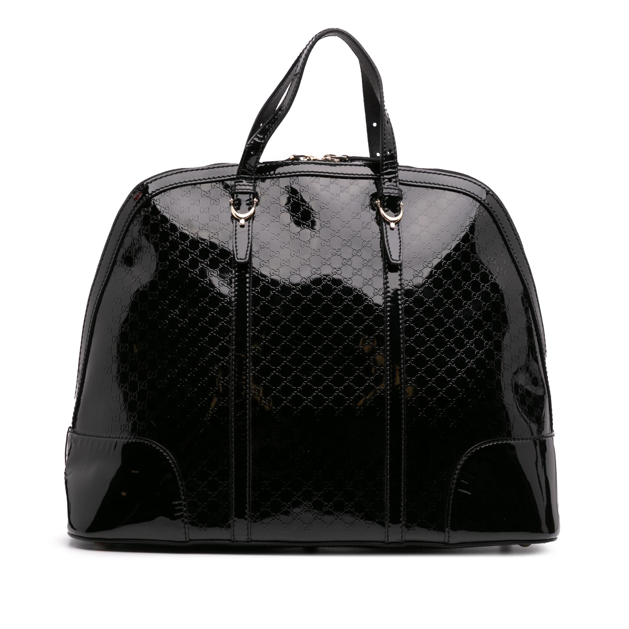 Gucci Large Microguccissima Patent Nice Dome Top Handle Bag