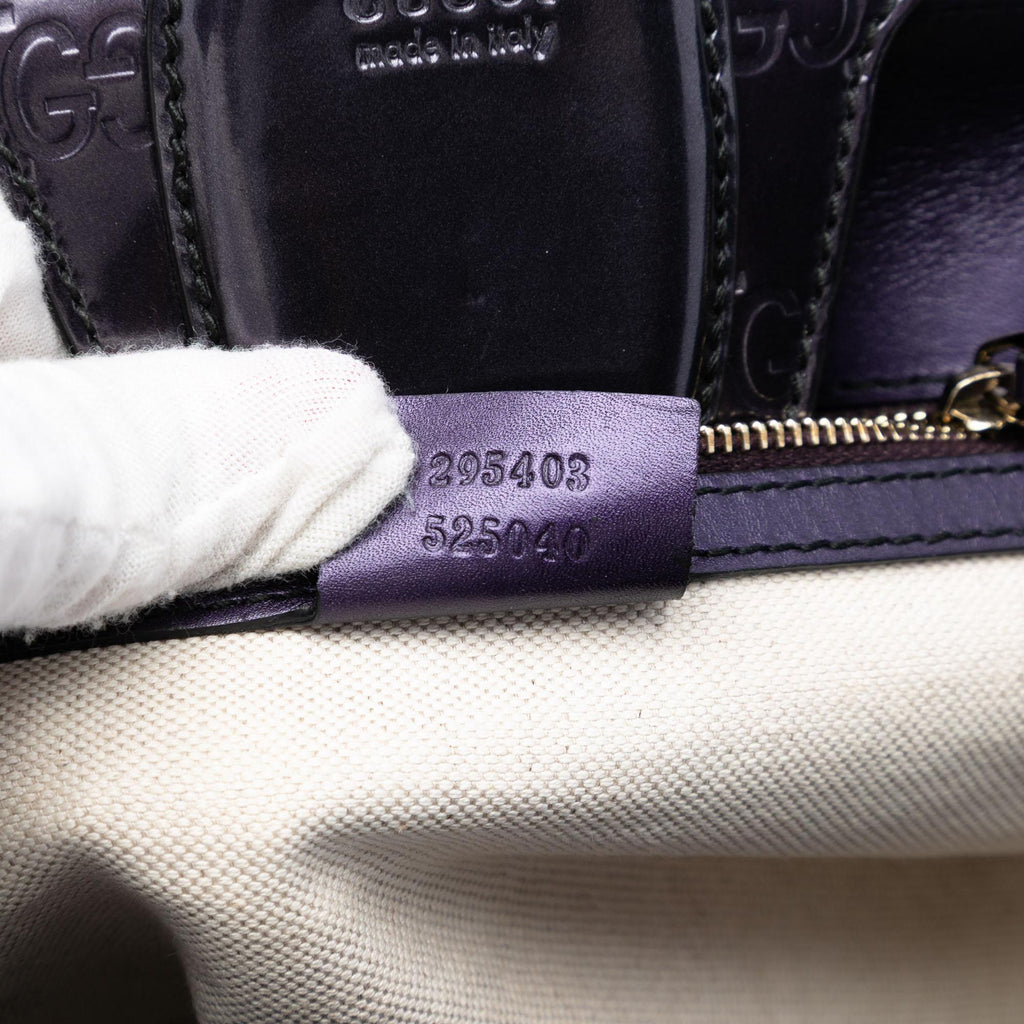 Gucci Large Patent Guccissima Emily Shoulder Bag