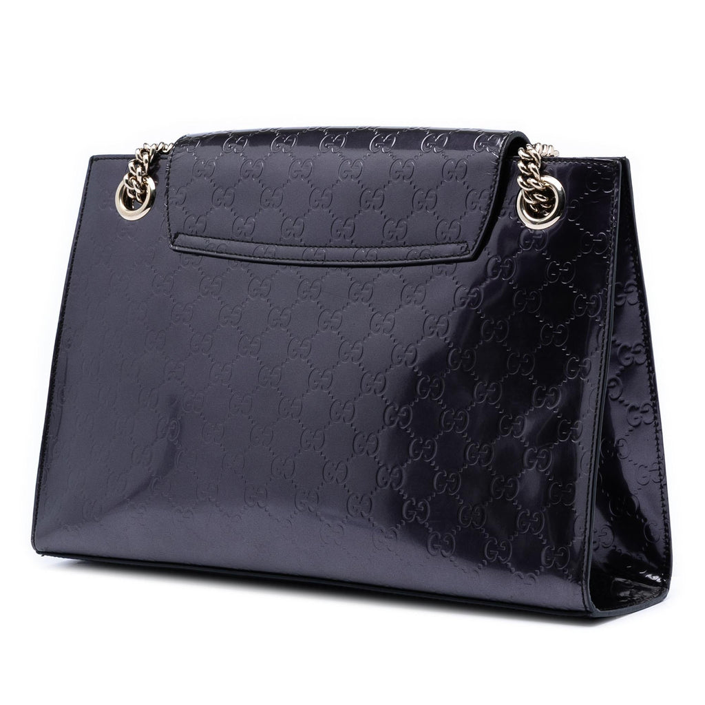 Gucci Large Patent Guccissima Emily Shoulder Bag
