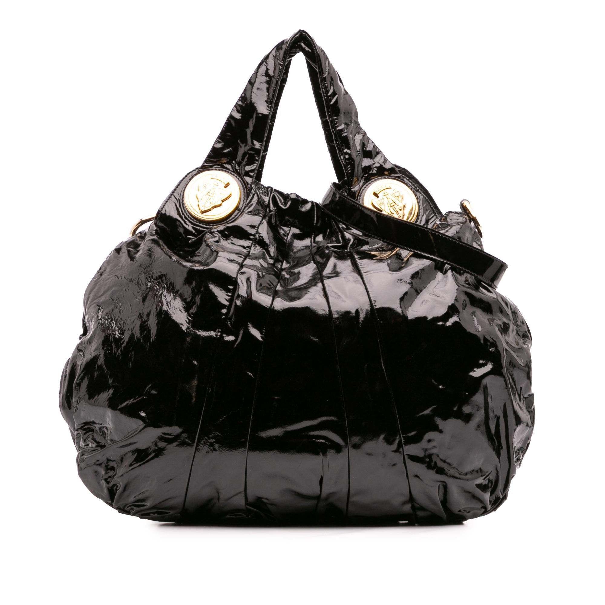 Gucci Large Patent Hysteria Satchel