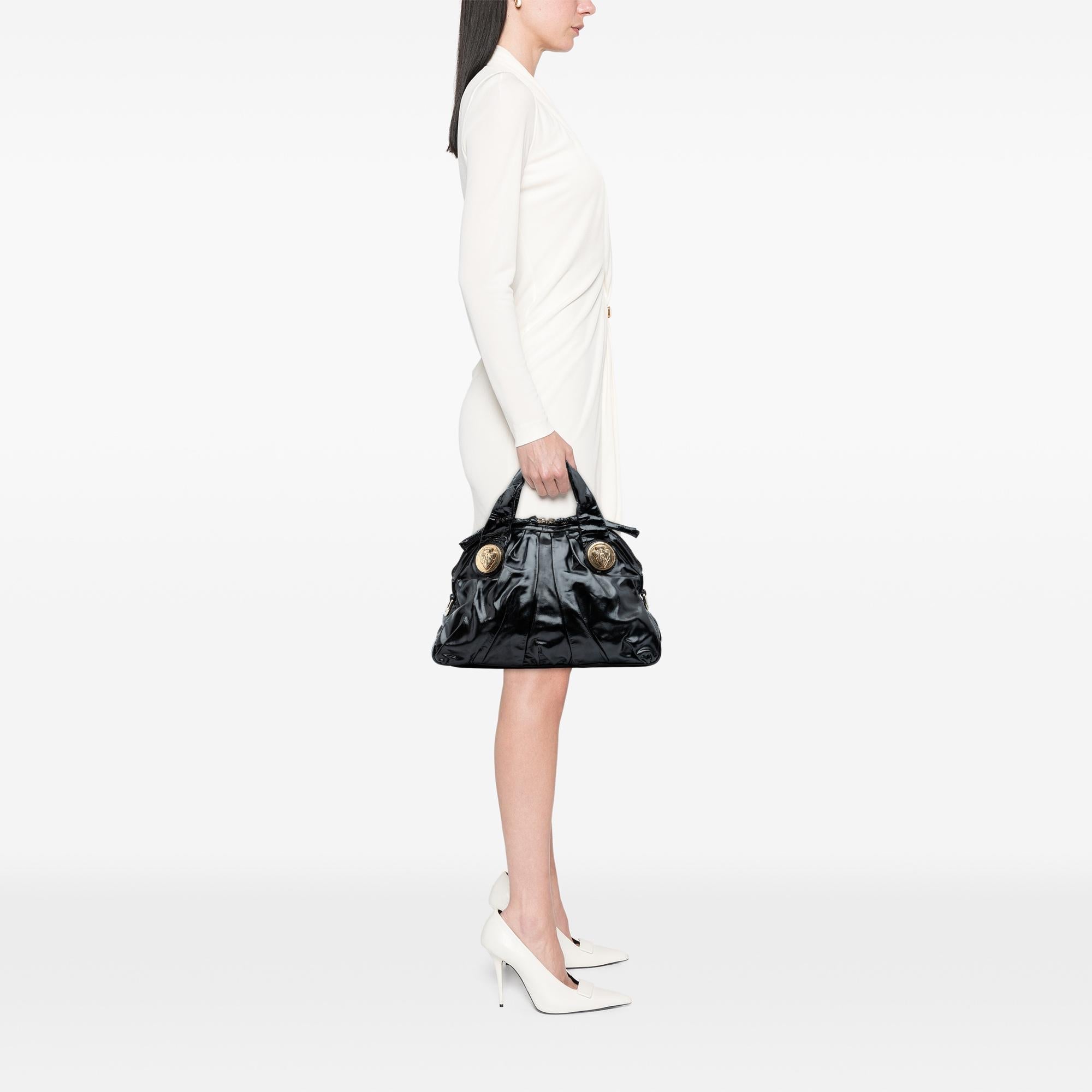 Gucci Large Patent Hysteria Satchel