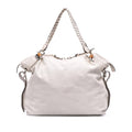 Gucci Large Pebbled Calfskin Bamboo Bar Tassel Tote