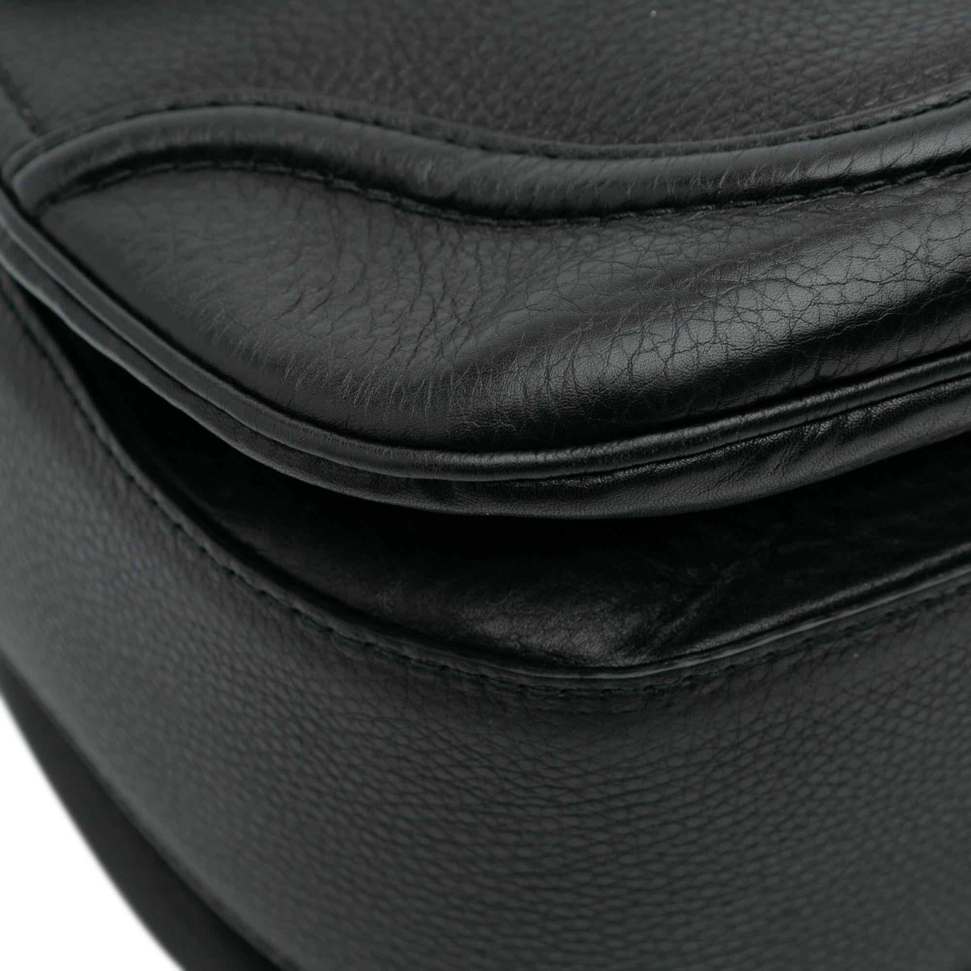 Gucci Large Pebbled Calfskin New Bamboo Top Handle Bag