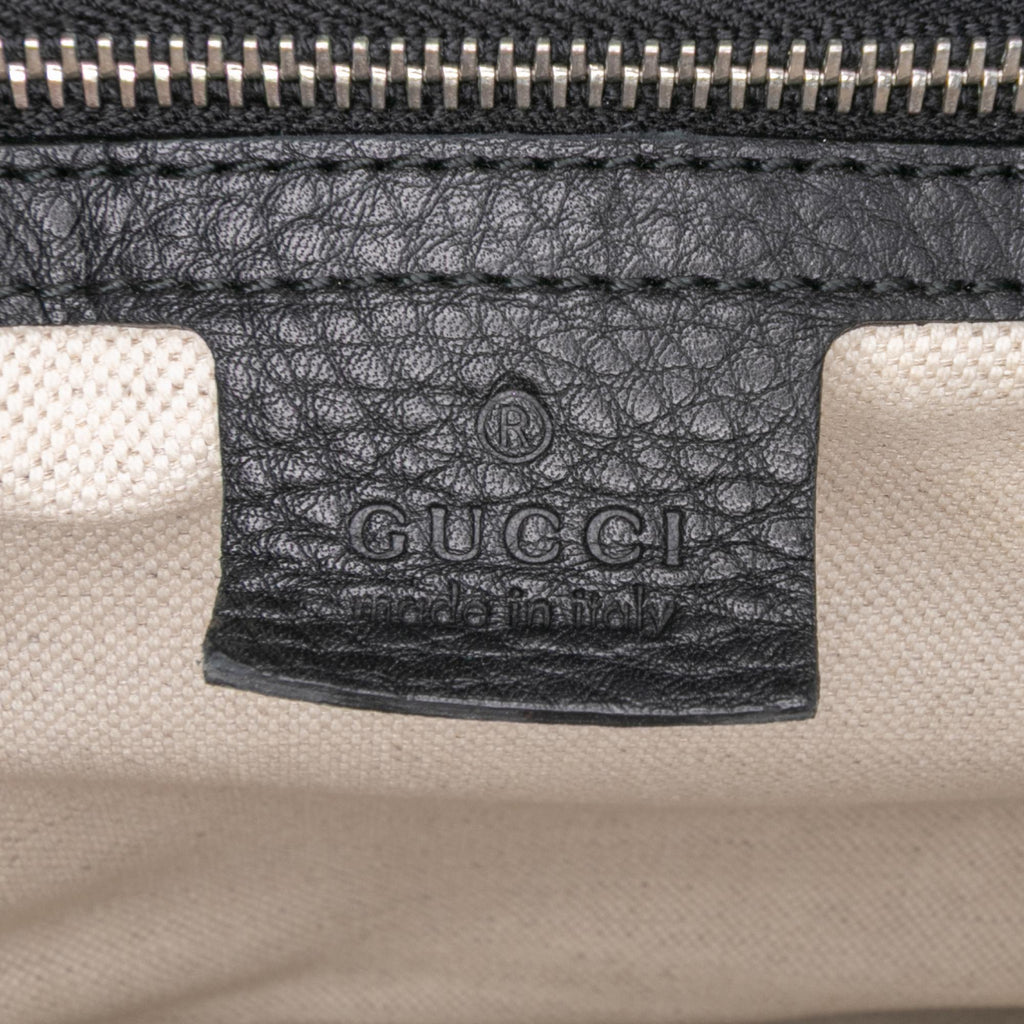 Gucci Large Pebbled Calfskin New Bamboo Top Handle Bag