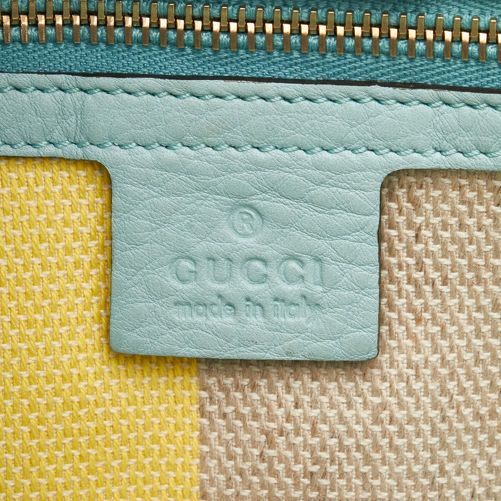 Gucci Large Raffia Bamboo Shopper (SHG-wkXCkH)