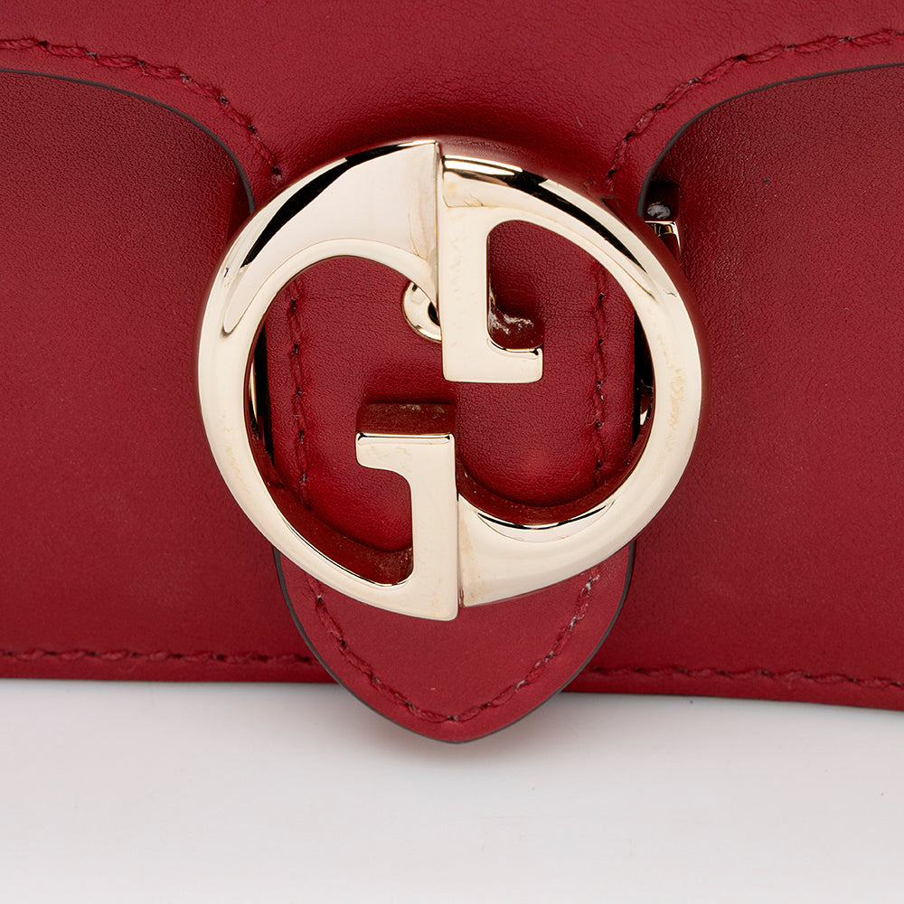 Gucci Leather 1973 Small Top Handle Satchel (SHF-16665)