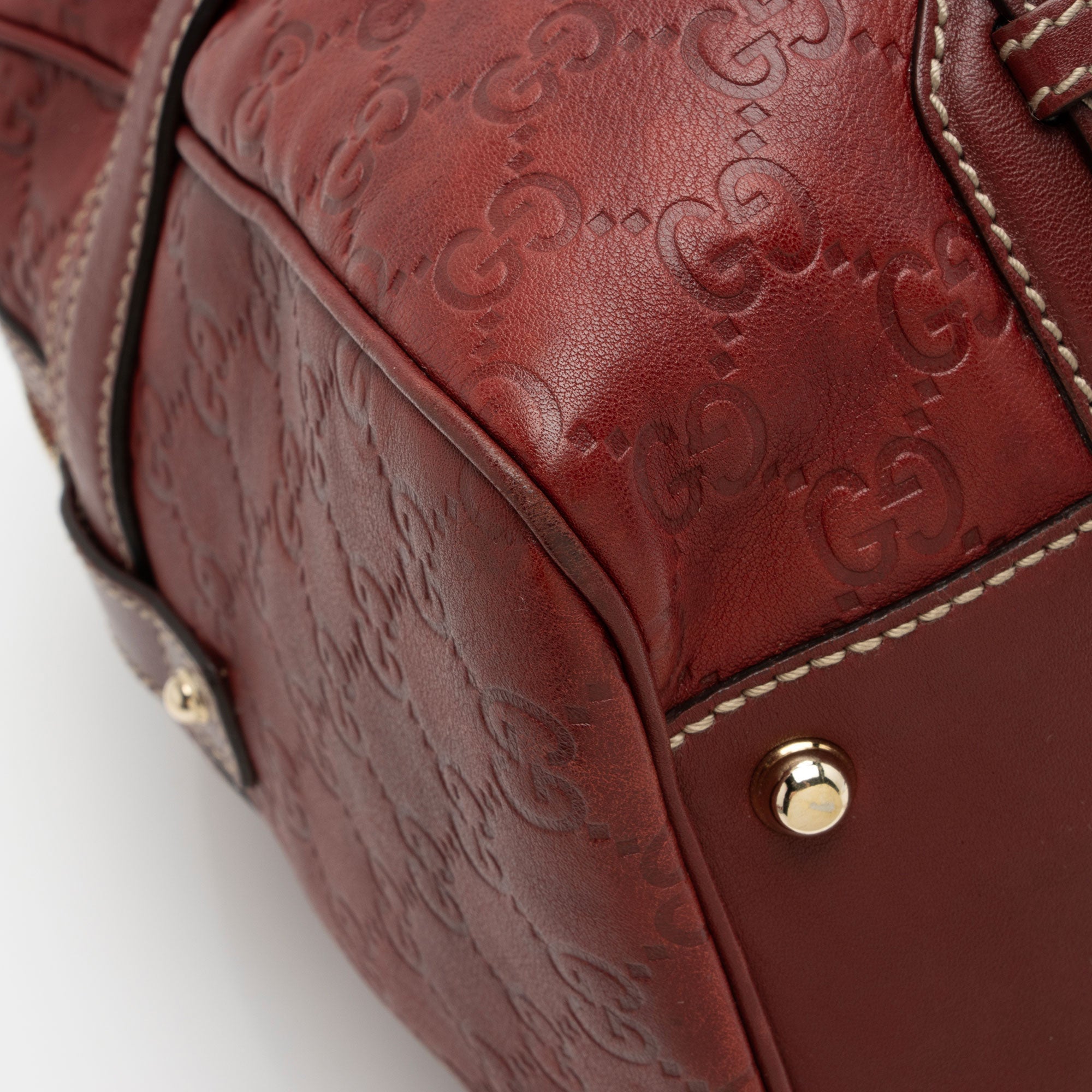 Gucci Guccissima Leather 85th Anniversary Horsebit Boston Bag (SHF-6tFCDk)