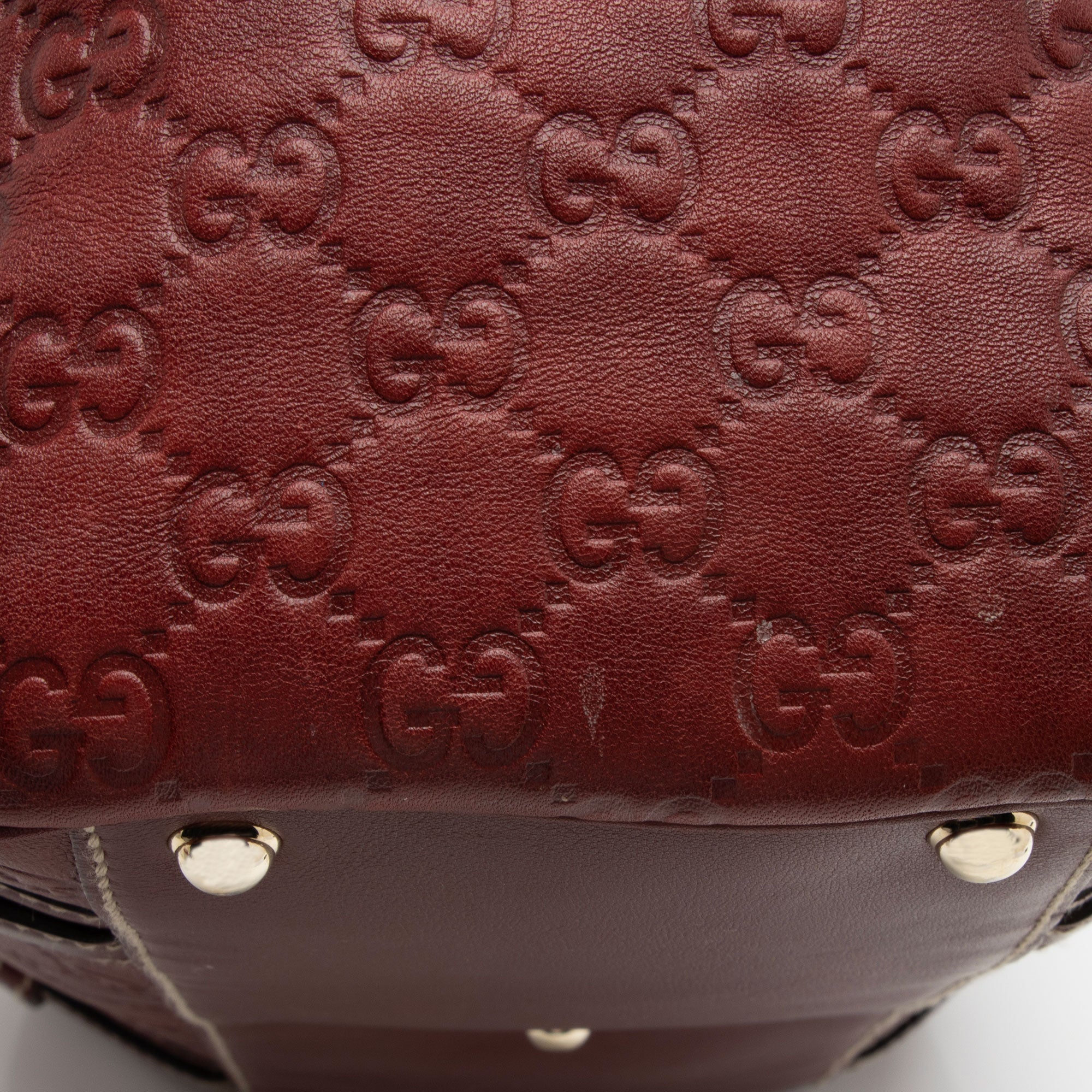 Gucci Guccissima Leather 85th Anniversary Horsebit Boston Bag (SHF-6tFCDk)