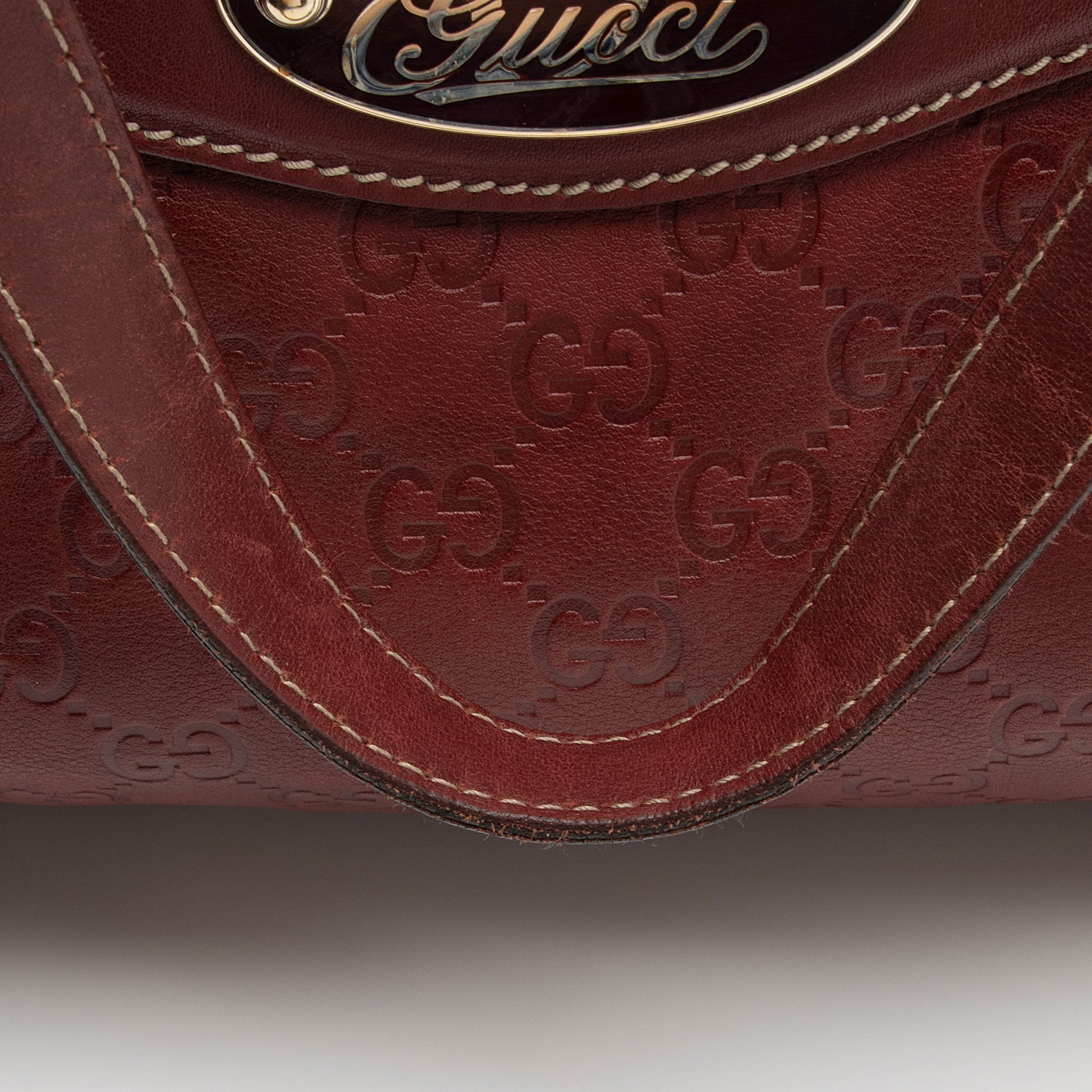 Gucci Guccissima Leather 85th Anniversary Horsebit Boston Bag (SHF-6tFCDk)