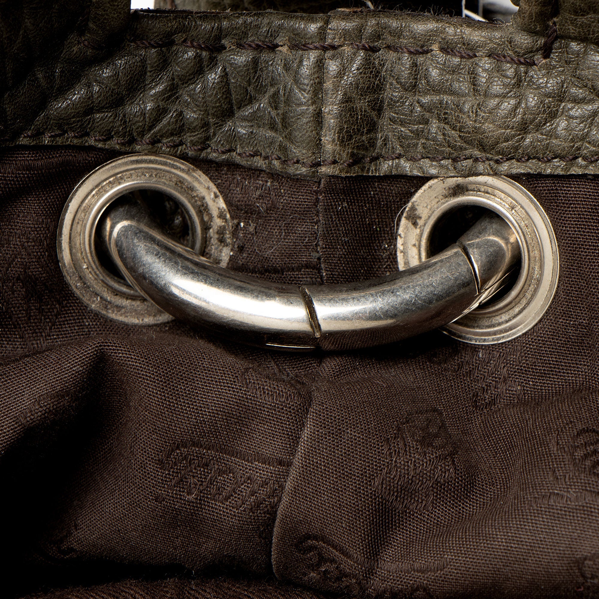 Gucci Leather Bamboo Bar Medium Tote
