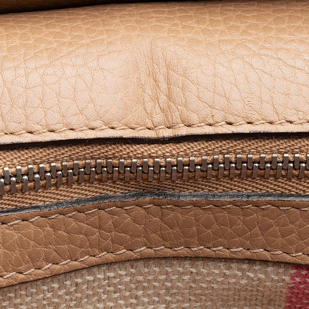 Gucci Leather Bamboo Daily Medium Satchel (SHF-19700)