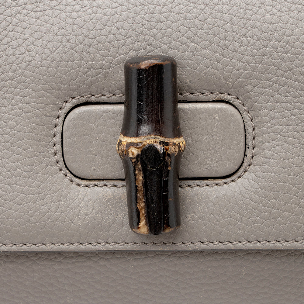 Gucci Leather Bamboo Daily Medium Satchel (SHF-21285)