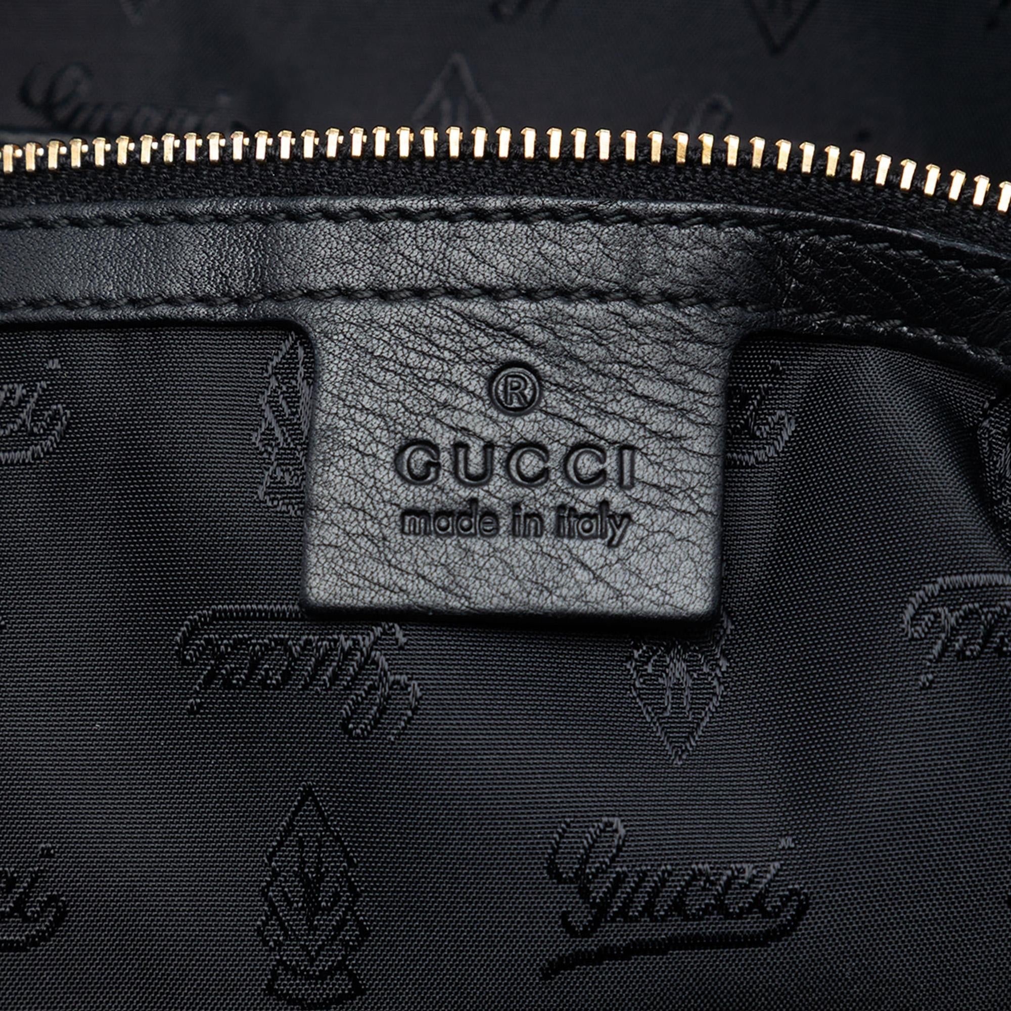 Gucci Leather Bamboo Dialux Pop Satchel