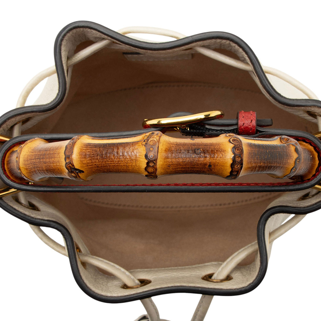 Gucci Leather Bamboo Diana Mini Bucket Bag