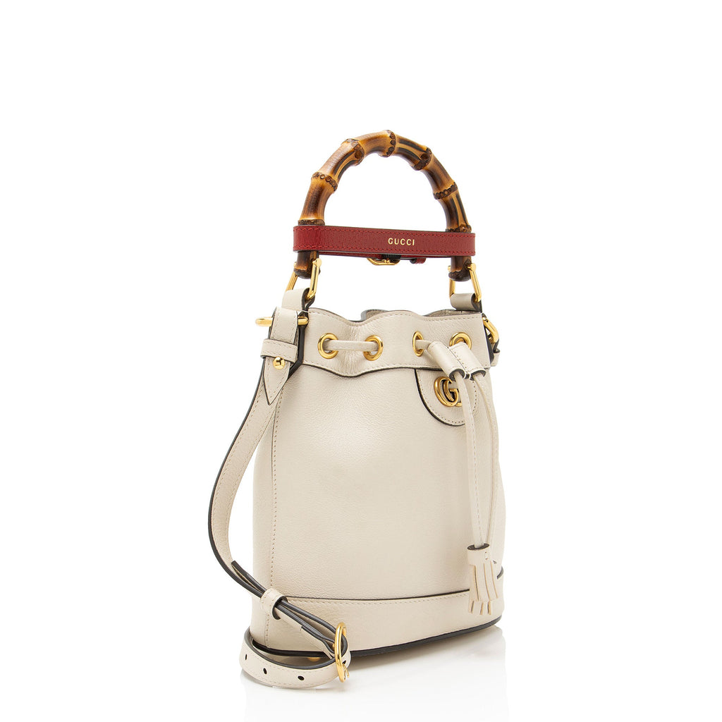 Gucci Leather Bamboo Diana Mini Bucket Bag