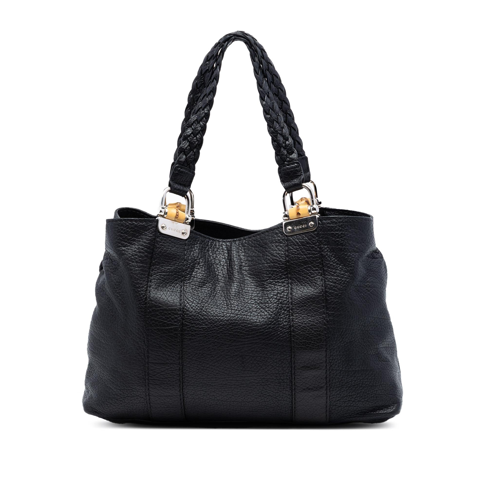 Gucci Leather Bamboo Libeccio Tote