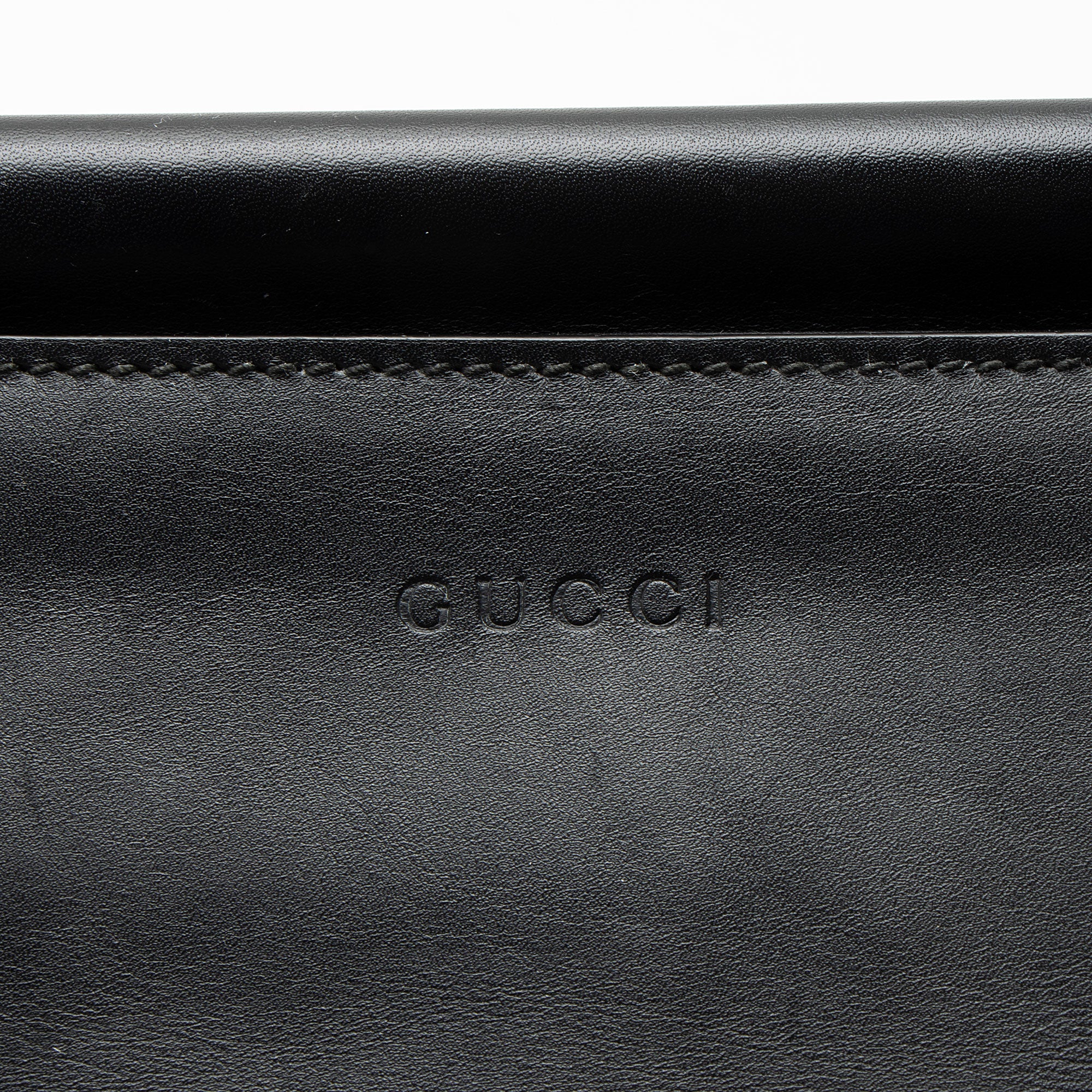 Gucci Leather Bamboo Nymphaea Medium Top Handle