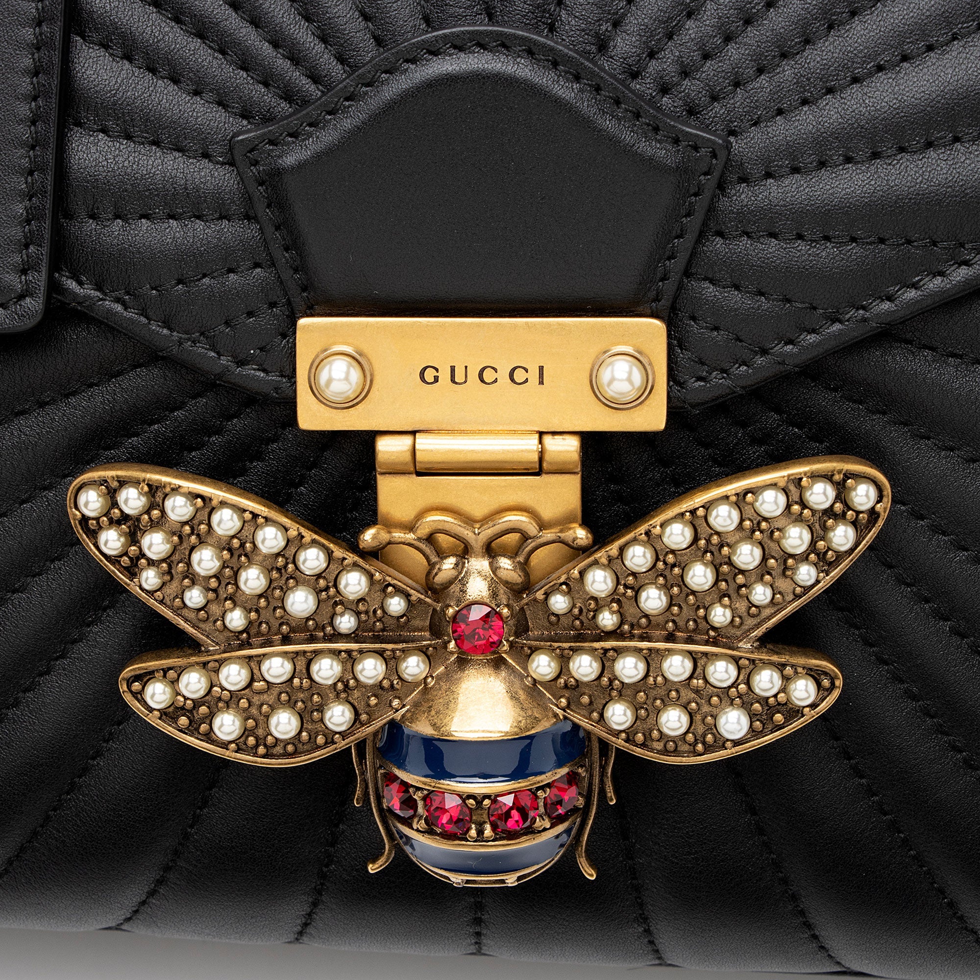 Gucci Leather Bamboo Queen Margaret Top Handle